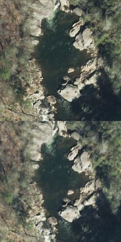 burke county map viewer vs google earth linville gorge spence ridge bridge river crossing