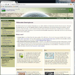 fsgeodata clearinghouse screencap