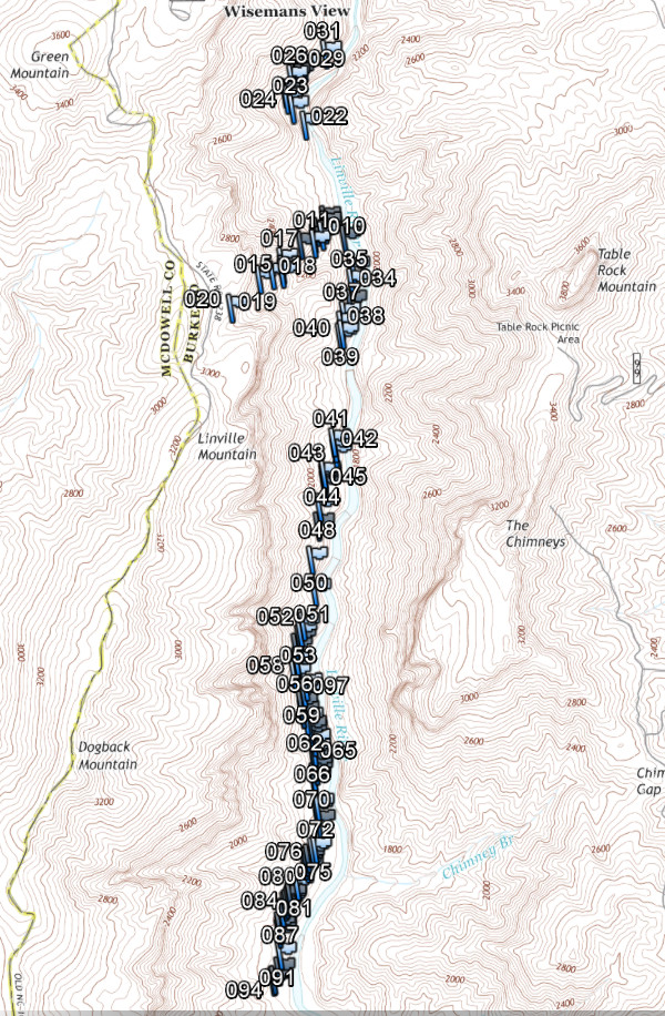 Linville Gorge SAWS job sites