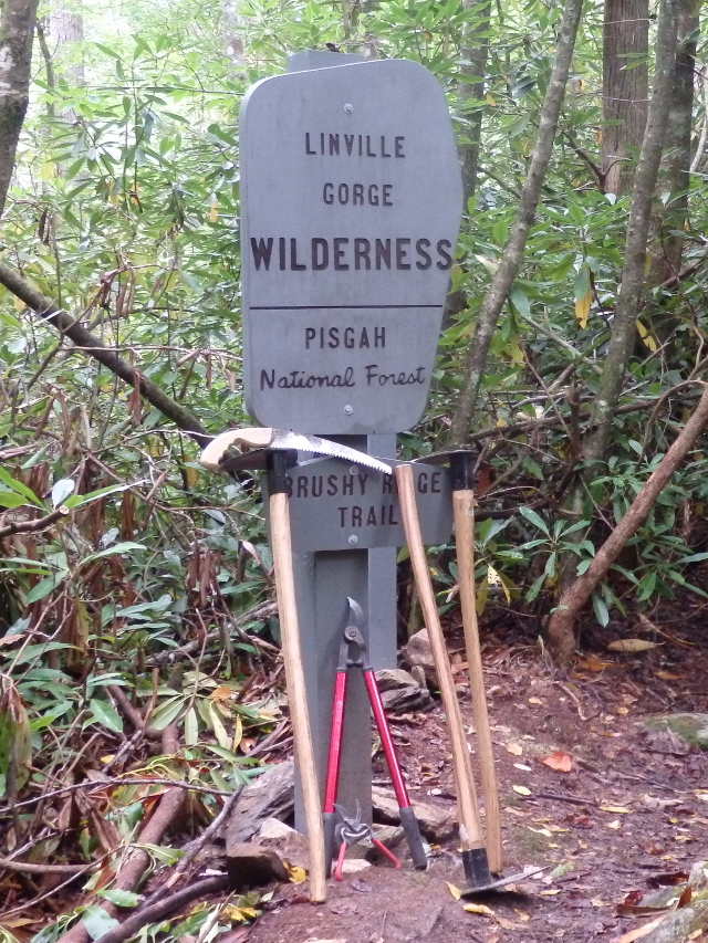 Linville Gorge Brushy Ridge Trail tools 