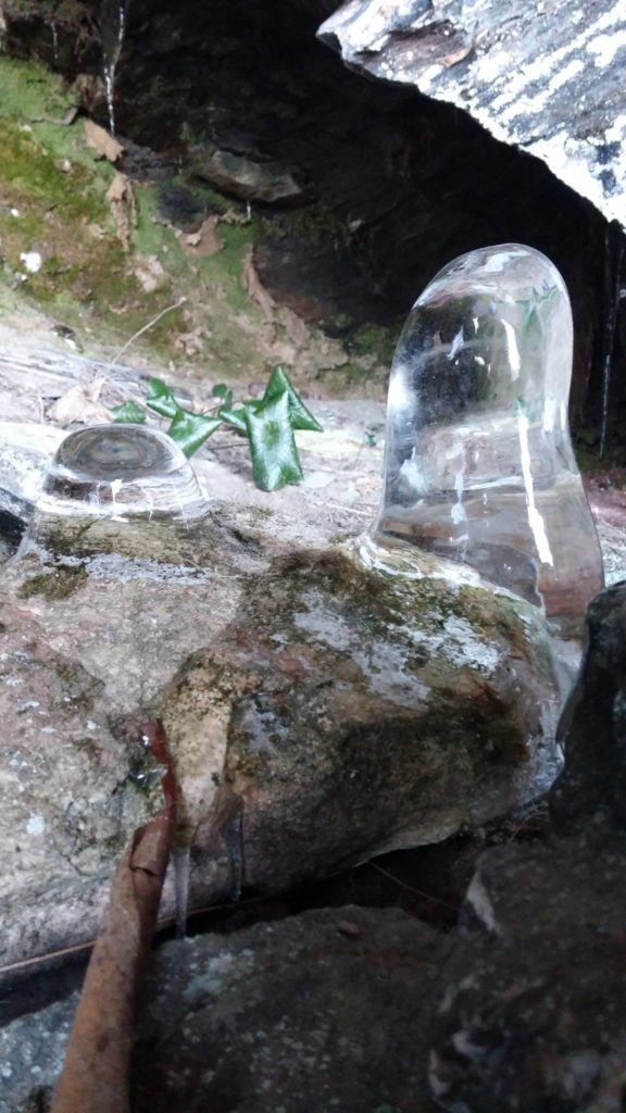 Ice stalagmites.  (Photo: Zac Vinson) Linville Gorge