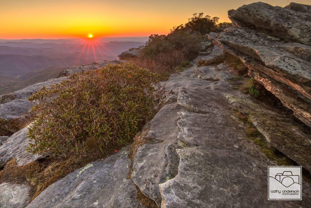 Linville Gorge - Hawksbill Sunrise. (Photo: Cathy Anderson)