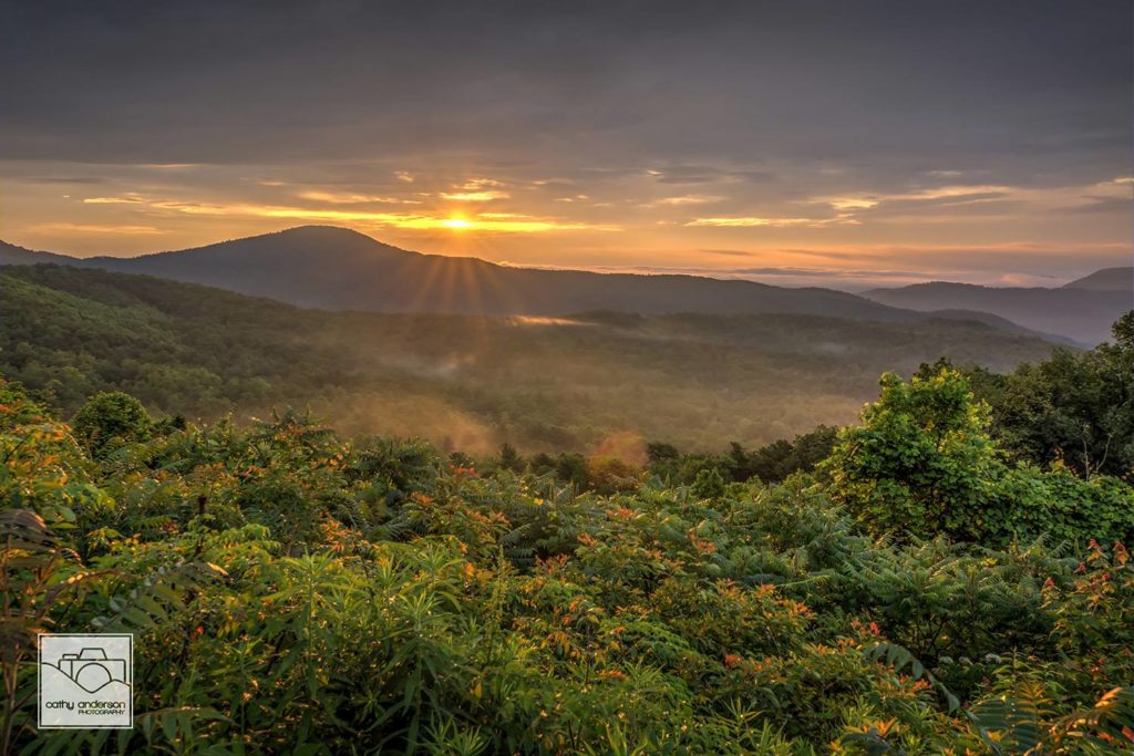 Sunrise from the Brown Mountain Overlook near Linville Gorge. (Photo: Cathy Anderson)
