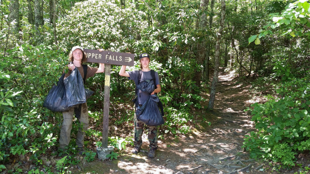 Clean-up at Upper Creek.