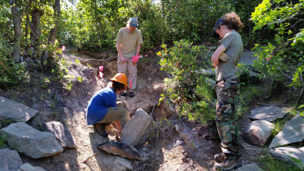 Rock work on Linville Gorge Trail at Babel Tower. (Photo: Mike Jones)