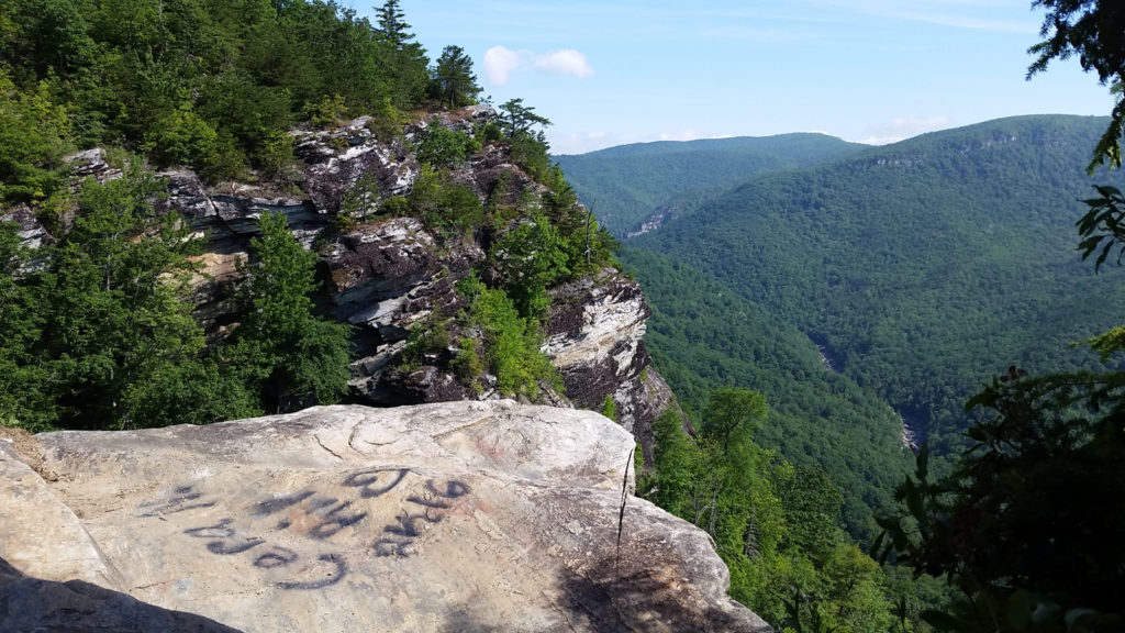 Removing Graffiti at Wiseman's View 