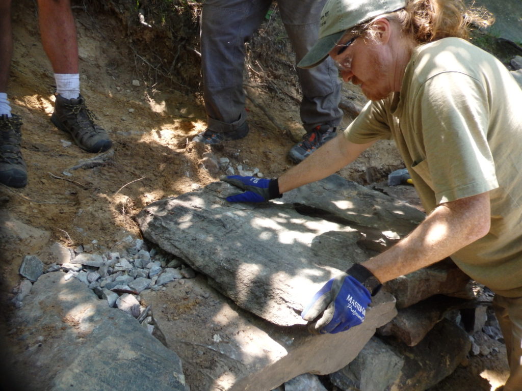 Rock work on Linville Gorge Trail at Babel Tower. (Photo: Kevin Massey)