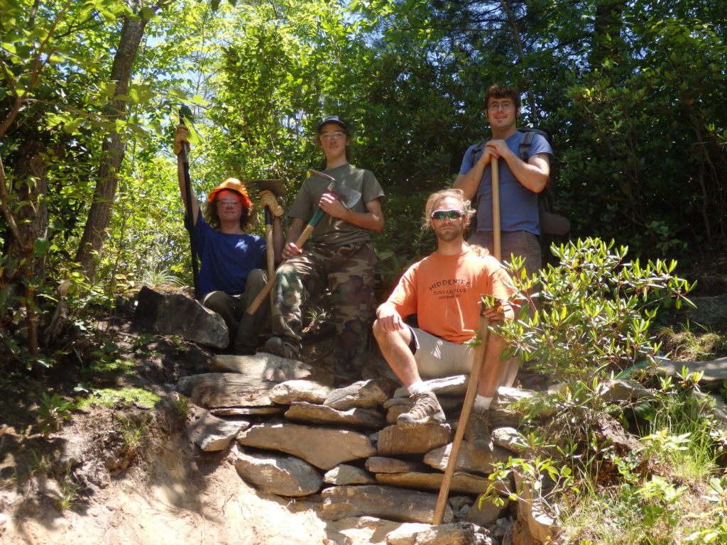 Rock work on Linville Gorge Trail at Babel Tower. (Photo: Kevin Massey)