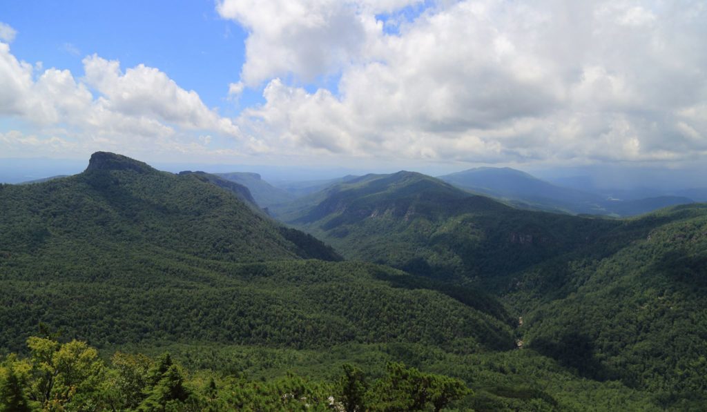 View south from Hawksbill in Linville Gorge.  (Photo: Mike Hannah)