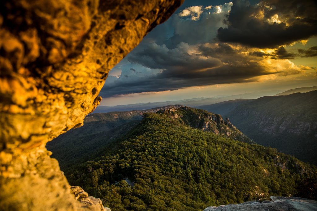 Sunset from Table Rock in Linville Gorge. (Photo: Dillon Senn)