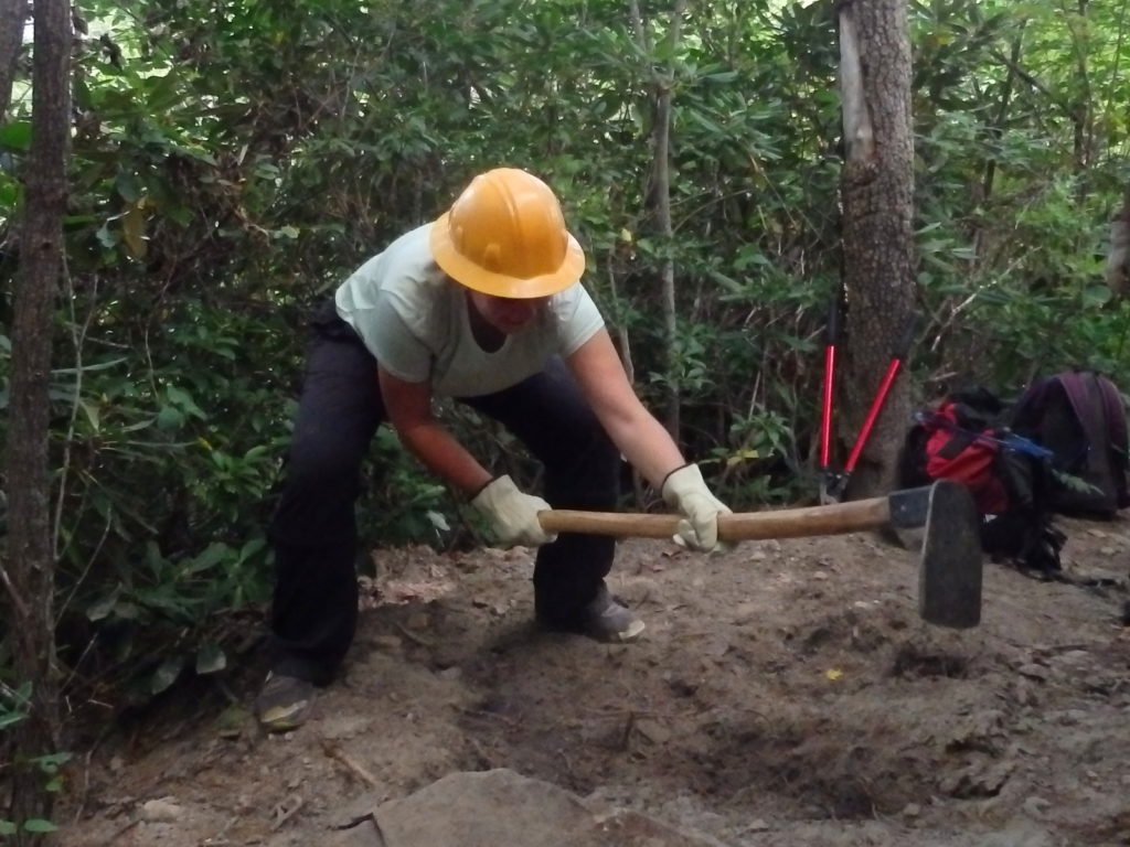 Trail Work on Babel Tower Trail in Linville Gorge