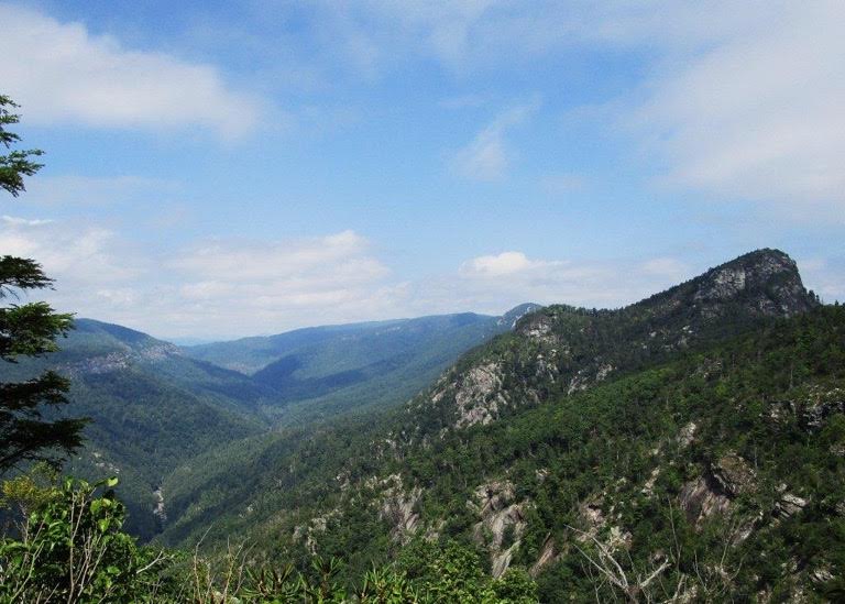 Friends of the Mountains to Sea Trail working near the Chimneys in Linville Gorge