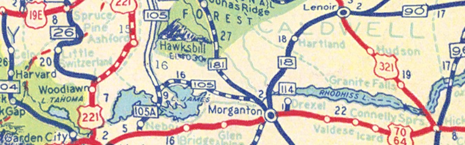 1936 North Carolina Highway Map