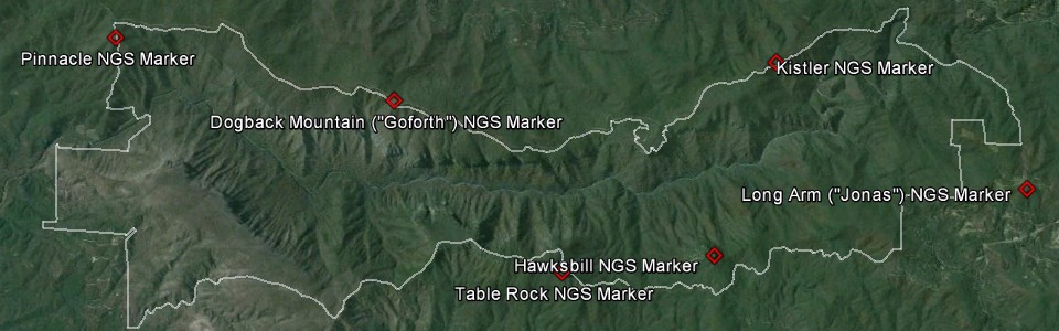 Linville Gorge NGS Markers National Geologic Survey