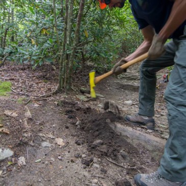 SAWS Digs Drains on Hawksbill Ascent